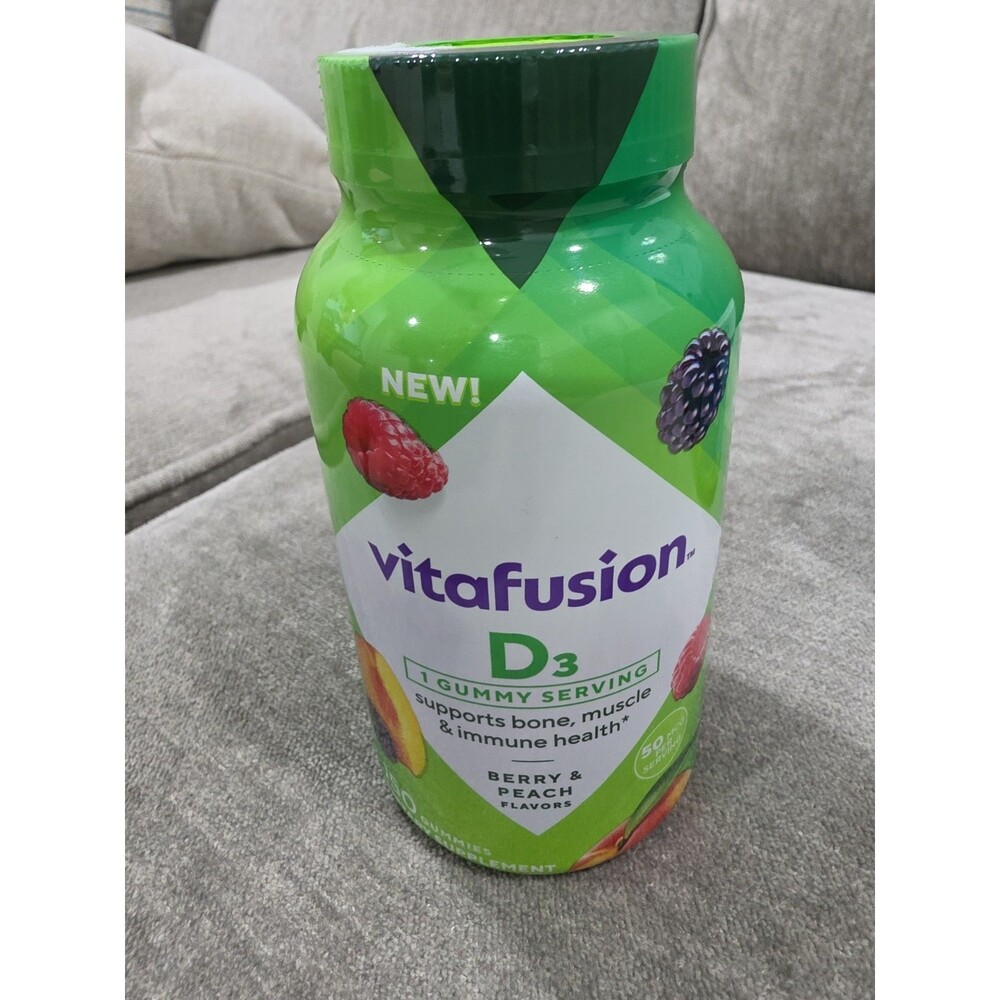 Vitafusion Vitamin D3 Gummy Vitamins 150 Ct Berry & Peach EXP 09/26
